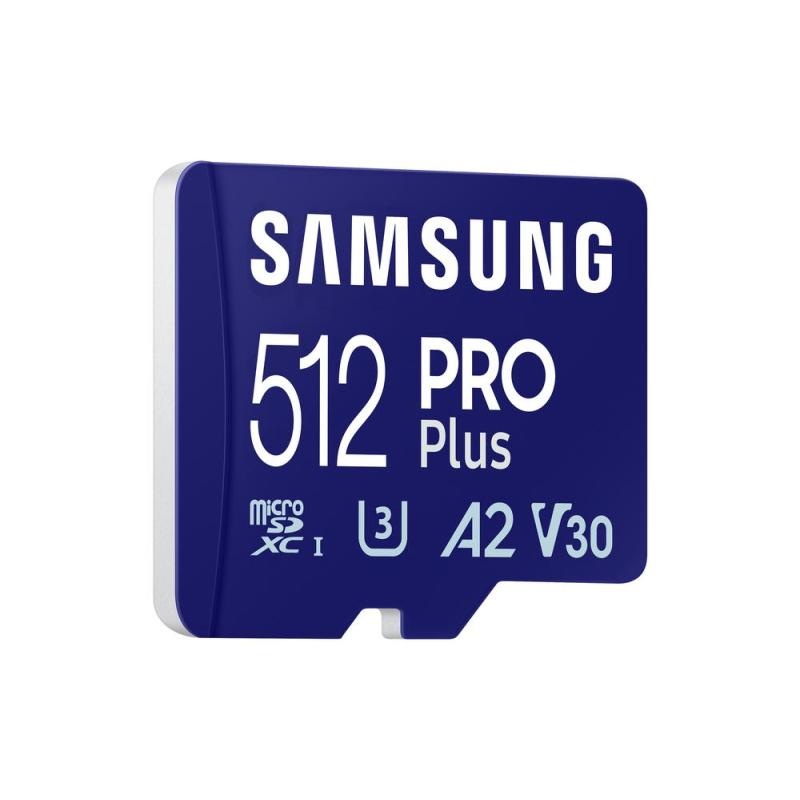 Tarjeta micro sd samsung microsdxc pro plus 512gb clase 10 + adaptador sd