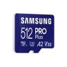 Tarjeta micro sd samsung microsdxc pro plus 512gb clase 10 + adaptador sd