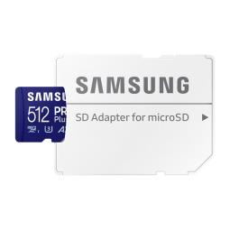 Tarjeta micro sd samsung microsdxc pro plus 512gb clase 10 + adaptador sd