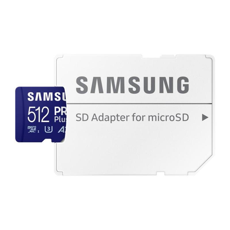Tarjeta micro sd samsung microsdxc pro plus 512gb clase 10 + adaptador sd