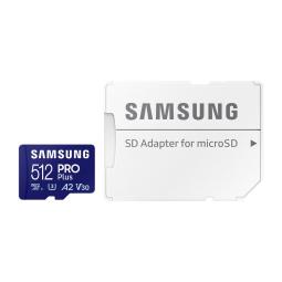 Tarjeta micro sd samsung microsdxc pro plus 512gb clase 10 + adaptador sd