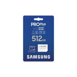 Tarjeta micro sd samsung microsdxc pro plus 512gb clase 10 + adaptador sd
