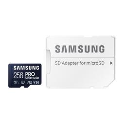 Tarjeta micro sd samsung microsdxc pro ultimate 256gb clase 10 + adaptador sd