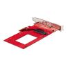 Tarjeta de puertos startech pex4sff8639u3 pcie 4.0 x4 adapter for 2.5 pulgadas u.3 nvme ssds