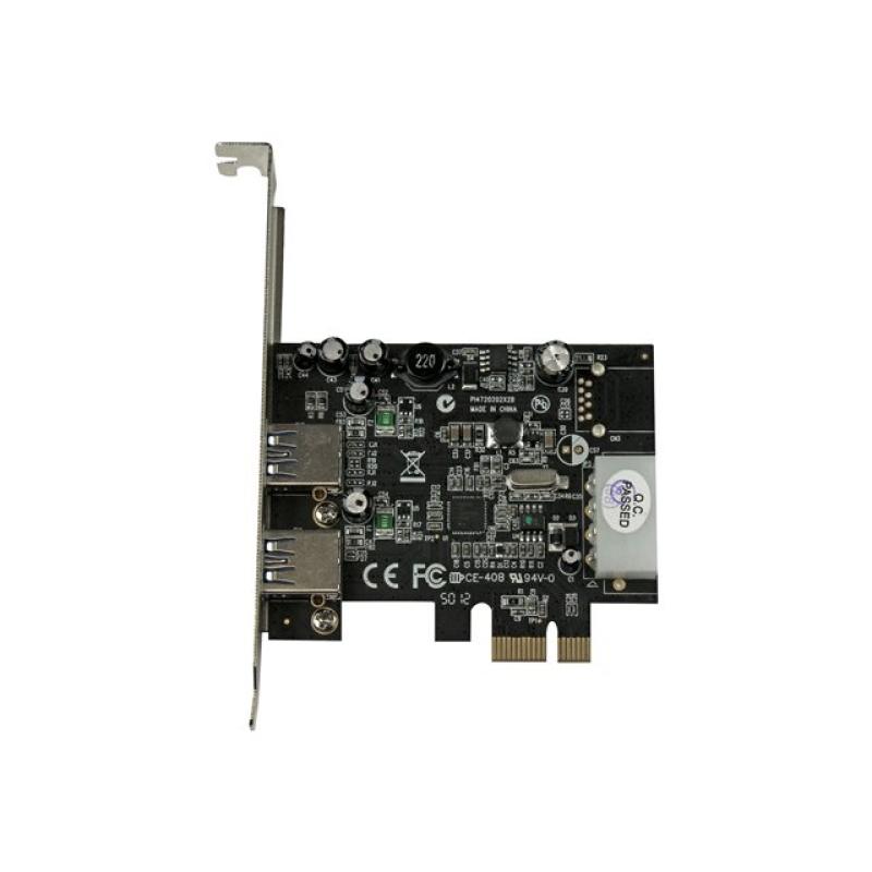 Tarjeta de puertos startech pci express 2 usb en 1