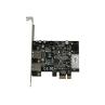 Tarjeta de puertos startech pci express 2 usb en 1