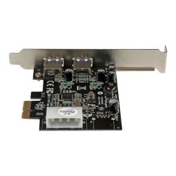 Tarjeta de puertos startech pci express 2 usb en 1