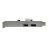 Tarjeta de puertos startech pci express 2 usb en 1