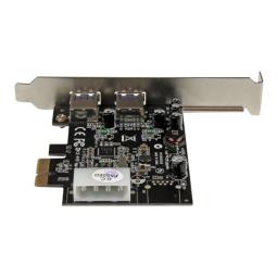 Tarjeta de puertos startech pci express 2 usb en 1