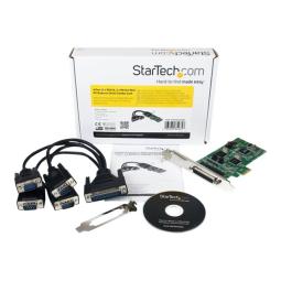Tarjeta de puertos startech pci express pcie de 4 puertos serie serial combo rs232 y rs485 rs422