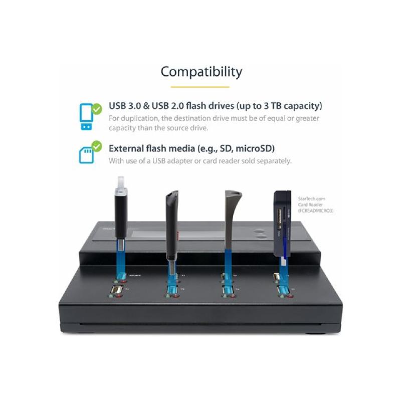 Duplicador clonador de memoria usb startech 8x usb 2.0