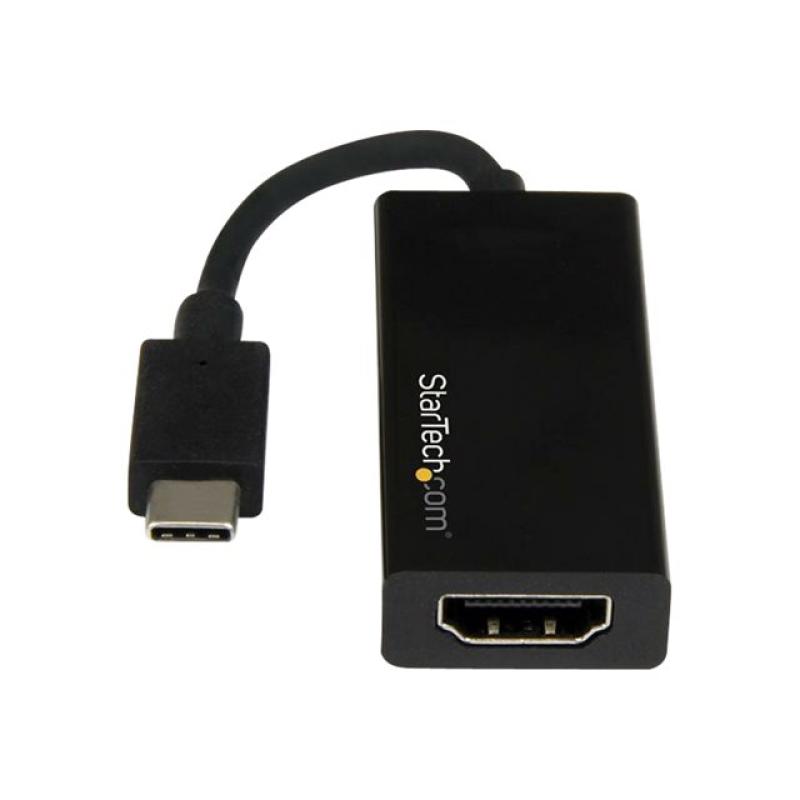 Cable usb tipo c a hdmi startech 0.147m - macho - hembra - negro