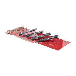 Tarjeta de interfaz startech quad - m2 - pcie - card - b