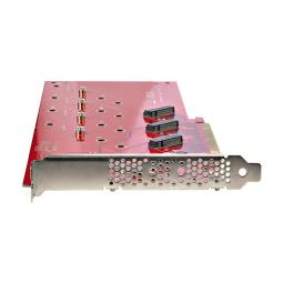 Tarjeta de interfaz startech quad - m2 - pcie - card - b
