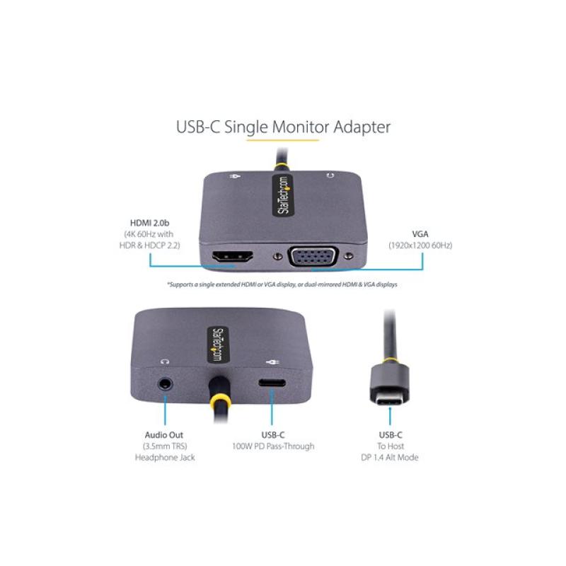 Docking station startech usb tipo c 4 en 1