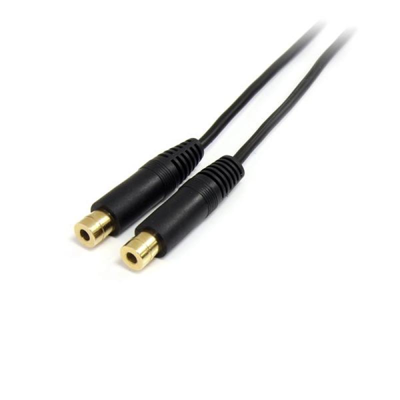 Cable mini jack 3.5mm startech 0.15m - macho - hembra - negro