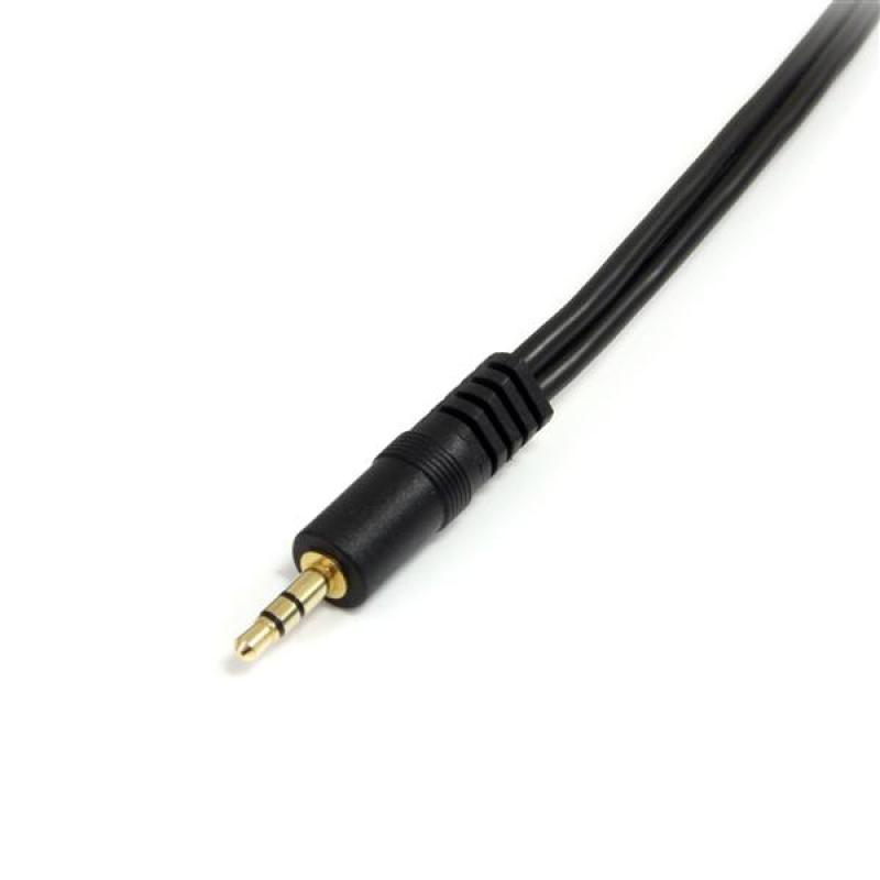 Cable mini jack 3.5mm startech 0.15m - macho - hembra - negro