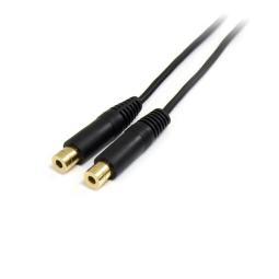 Cable mini jack 3.5mm startech 0.15m - macho - hembra - negro