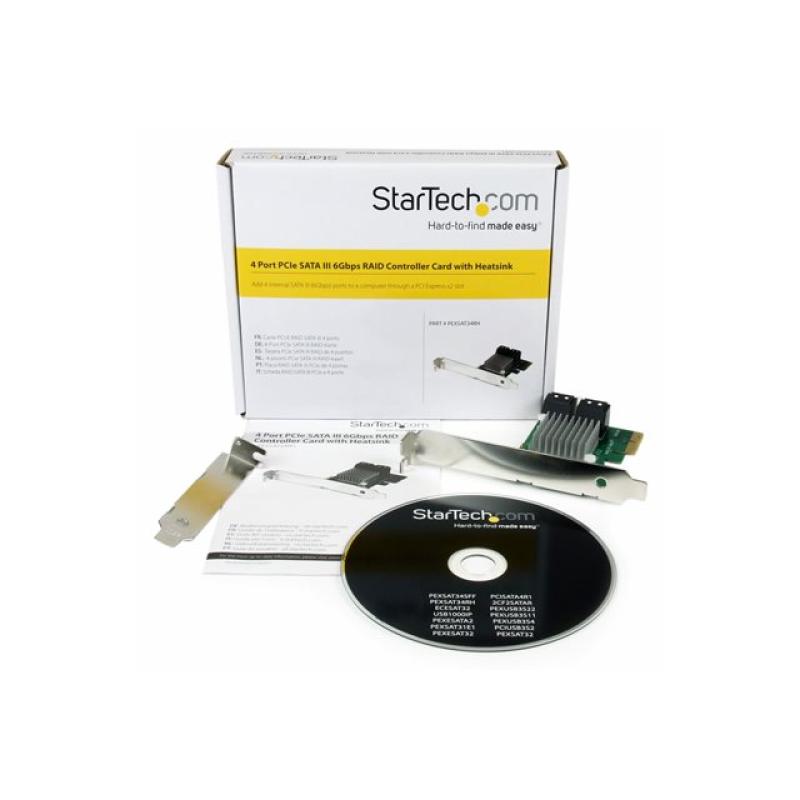Tarjeta controladora pci express startech pexsat34rh