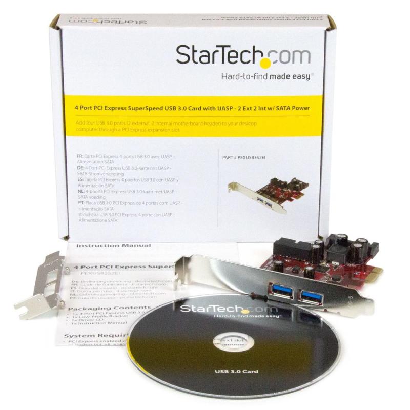 Tarjeta adaptador pci express startech pexusb3s2ei 2x usb 3.0