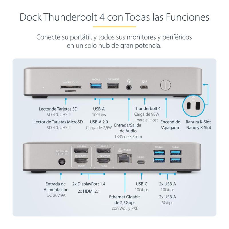 Docking station startech 15 en 1