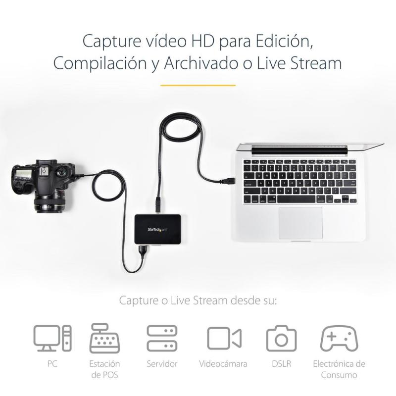 Capturadora de video startech usb3hdcap fhd