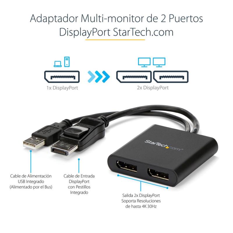 Splitter displatport startech mstdp122dp