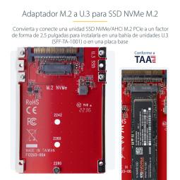 Adaptador m.2 a 2.5 pulgadas startech 1m25 - u3 - m2 - adapter