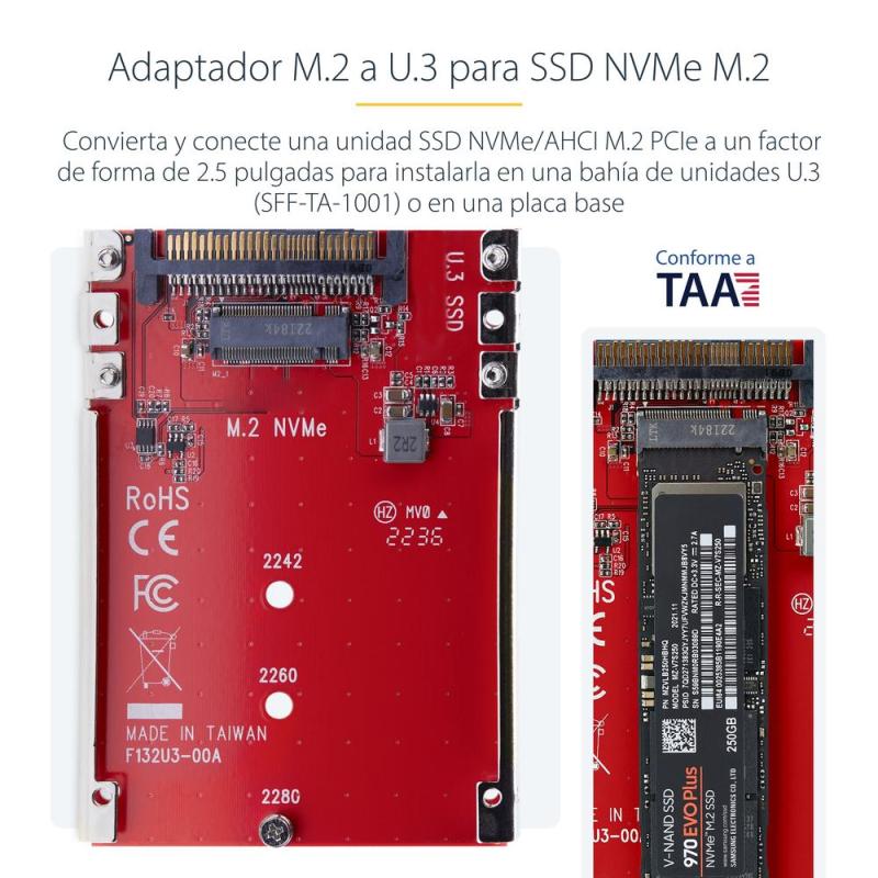Adaptador m.2 a 2.5 pulgadas startech 1m25 - u3 - m2 - adapter
