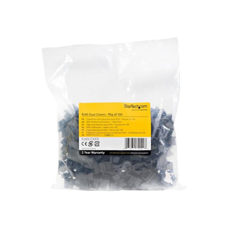 Paquete cubiertas guardapolvos rj45 startech 100 unidades