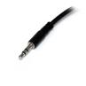 Cable jack 3.5mm startech 0.20m - macho - hembra - negro