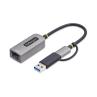 Adaptador usb tipo c - usb 3.2 a rj45 startech macho - hembra