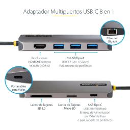 Docking station startech ubs tipo c 8 en 1