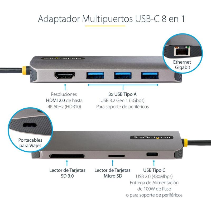 Docking station startech ubs tipo c 8 en 1