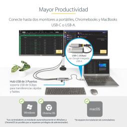 Docking station startech usb tipo c - usb 3.2 5 en 1