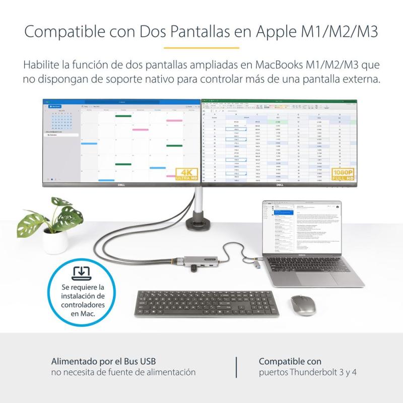 Docking station startech usb tipo c - usb 3.2 5 en 1