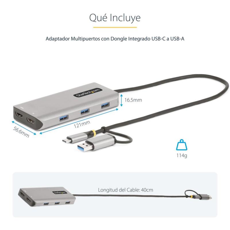 Docking station startech usb tipo c - usb 3.2 5 en 1