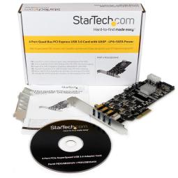 Tarjeta de puertos pci express startech pexusb3s44v 4x usb 3.0