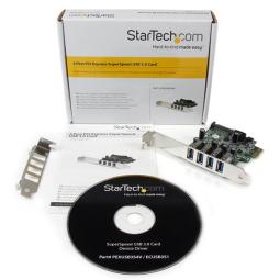 Tarjeta de puertos pci express startech pexusb3s4v 4x usb 3.0