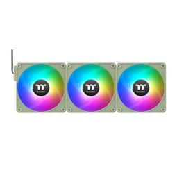 Ventilador caja magnetico thermaltake ct120 ex argb 3x 120mm verde matcha