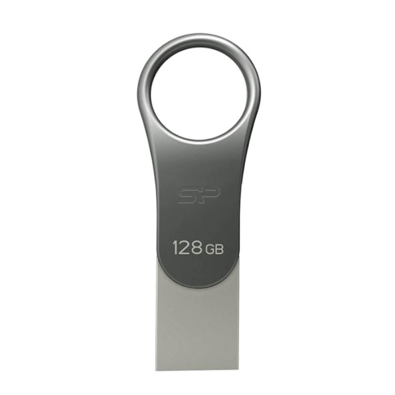 Memoria usb 3.2 - usb tipo c silicon power c80 128gb dual metalico