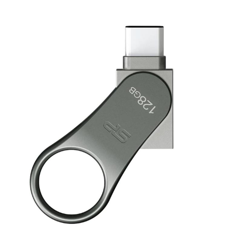 Memoria usb 3.2 - usb tipo c silicon power c80 128gb dual metalico