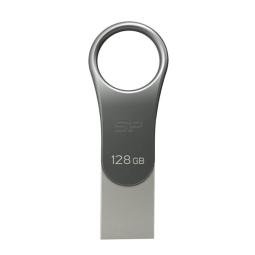 Memoria usb 3.2 - usb tipo c silicon power c80 128gb dual metalico