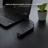Conversor nanocable usb3.0 a ethernet 3xusb3.0