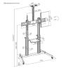 Soporte de suelo con ruedas equip vesa hasta 100 pulgadas 1000x600mm max 100kg