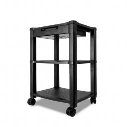 Phoenix mesa auxiliar oficina para impresora ajustable en altura ruedas con freno cajon hasta 30 kg de peso - Imagen 1