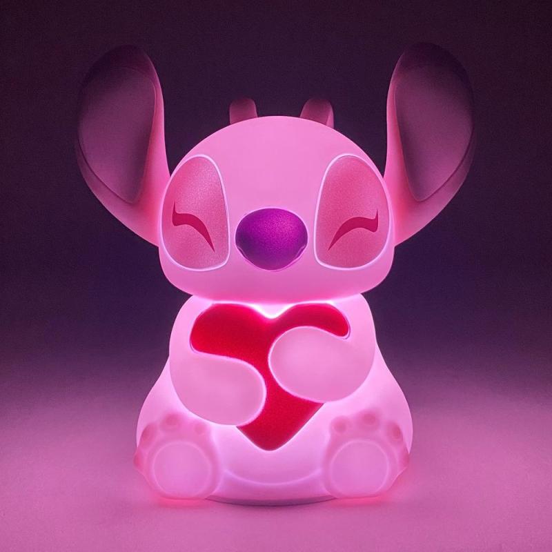 Lámpara táctil enesco disney stitch angel con corazón
