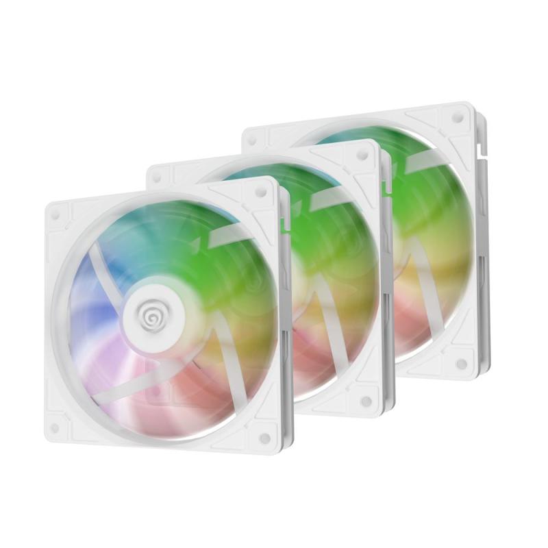 Ventilador caja gaming genesis oxal 120 argb blanco 3 x 120mm