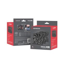 Ventilador caja genesis oxal 120 negro 3 x 120mm