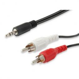 Cable audio equip mini jack 3.5mm macho a 2 rca macho 2.5m - Imagen 1